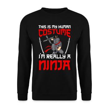 Ninja Gift Karate Ninjutsu Judo Samurai Japan - Unisex Sweatshirt - black - Front - Alina (178cm) & Michal (187cm)
