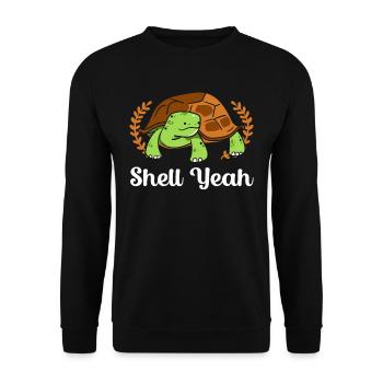 Schildkröte - Unisex Pullover - Schwarz - Vorne - Alina (178cm) & Michal (187cm)