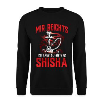 Shisha Geschenk für Wasserpfeife Shishabar Pfeife - Unisex Pullover - Schwarz - Vorne - Alina (178cm) & Michal (187cm)