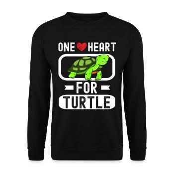 Turtle Relaxed Chill Sea Ocean Beach - Unisex Sweatshirt - black - Front - Alina (178cm) & Michal (187cm)