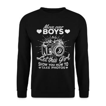 Photography Girl - Let yourself be pampered by this - Unisex Sweatshirt - black - Front - Alina (178cm) & Michal (187cm)