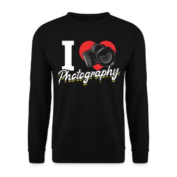 Photographe appareil photo J’adore la photographie - Sweat-shirt Unisexe - noir - Devant - Alina (178cm) & Michal (187cm)