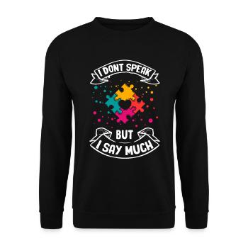 Autisme Cadeau Autiste Asperger TDAH Autisme - Sweat-shirt Unisexe - noir - Devant - Alina (178cm) & Michal (187cm)