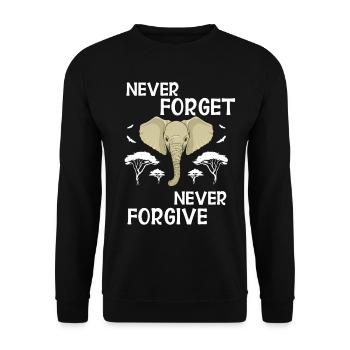 Elephant - Unisex Sweatshirt - black - Front - Alina (178cm) & Michal (187cm)