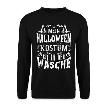 Halloween Tshirt Halloweenparty Mörder Killer Tod - Unisex Pullover - Schwarz - Vorne - Alina (178cm) & Michal (187cm)