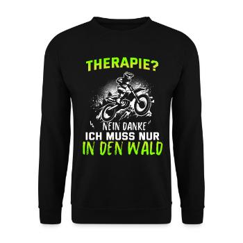 Motocross Tshirt Für Herren Damen Enduro Supermoto - Unisex Pullover - Schwarz - Vorne - Alina (178cm) & Michal (187cm)