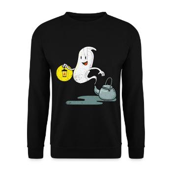 Halloween Tshirt Halloween Party Killer Killer Mort - Sweat-shirt Unisexe - noir - Devant - Alina (178cm) & Michal (187cm)