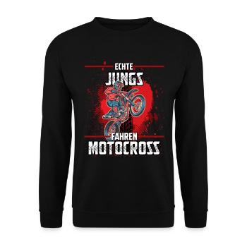 Motocross Enduro Offroad Dirt Bike Superbike Motor - Unisex Pullover - Schwarz - Vorne - Alina (178cm) & Michal (187cm)