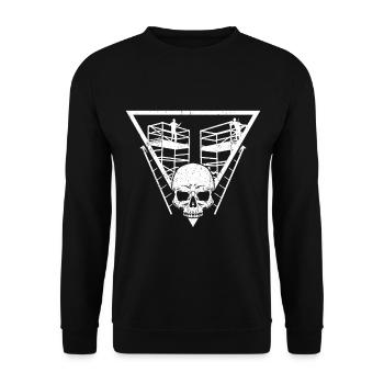 Scaffolding Builder Gift Work Occupation Construction Worker Job - Unisex Sweatshirt - black - Front - Alina (178cm) & Michal (187cm)