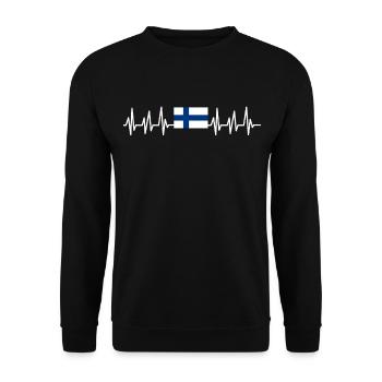 Finnland Geschenk Urlaub Lappland Heimat Finne - Unisex Pullover - Schwarz - Vorne - Alina (178cm) & Michal (187cm)