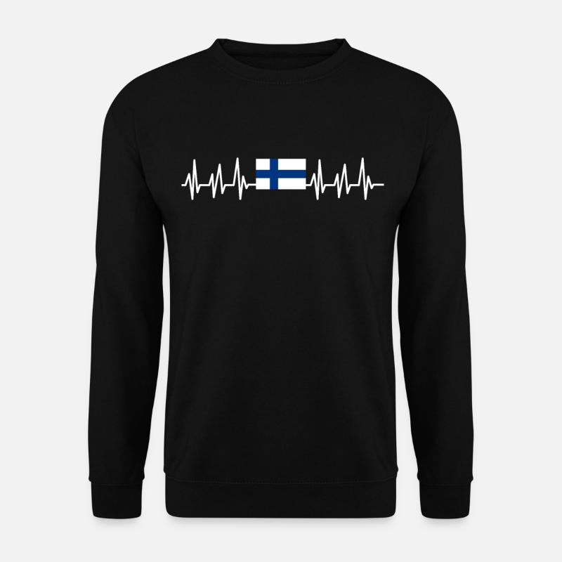 Finnland Geschenk Urlaub Lappland Heimat Finne - Unisex Pullover - Schwarz