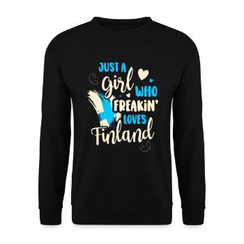 Finlande - Sweat-shirt Unisexe - noir - Devant - Alina (178cm) & Michal (187cm)