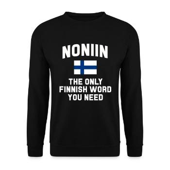 Finlande Gift Scandinavia Finlande Suomi Finne - Sweat-shirt Unisexe - noir - Devant - Alina (178cm) & Michal (187cm)