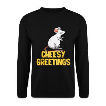 Souris Souris Cadeau Rat Rongeur Souris Souris Lousemaus - Sweat-shirt Unisexe - noir - Devant - Alina (178cm) & Michal (187cm)