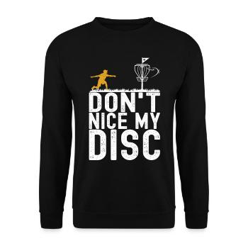 Disc Golf Disc Golfer - Unisex Sweatshirt - black - Front - Alina (178cm) & Michal (187cm)