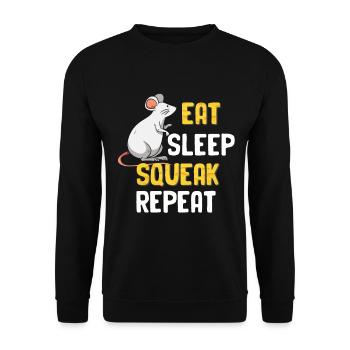 Souris Tshirt Souris Hommes Enfants Femmes - Sweat-shirt Unisexe - noir - Devant - Alina (178cm) & Michal (187cm)