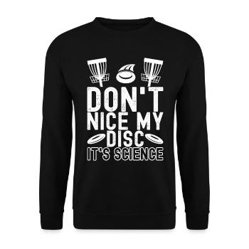 Disc Golf Disc Golfer - Unisex Sweatshirt - black - Front - Alina (178cm) & Michal (187cm)