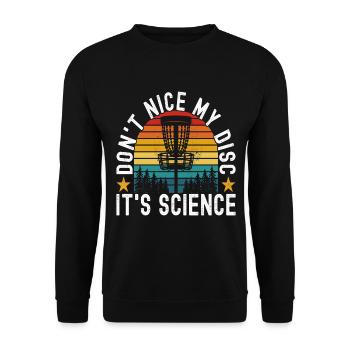 Disc Golf Disc Golfer - Unisex Sweatshirt - black - Front - Alina (178cm) & Michal (187cm)