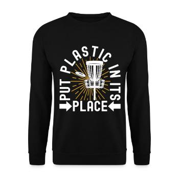 Disc Golf Disc Golfer - Unisex Sweatshirt - black - Front - Alina (178cm) & Michal (187cm)