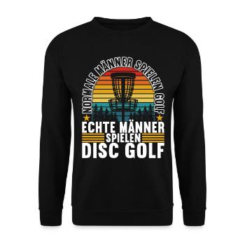 Disc Golf Disc Golfer - Unisex Pullover - Schwarz - Vorne - Alina (178cm) & Michal (187cm)
