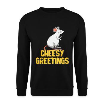 Souris Souris Cadeau Rat Rongeur Souris Souris Lousemaus - Sweat-shirt Unisexe - noir - Devant - Alina (178cm) & Michal (187cm)