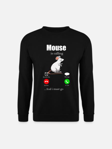 Maus Geschenk Mäuschen Kinder Herren Mouse Rat - Unisex Pullover - Schwarz