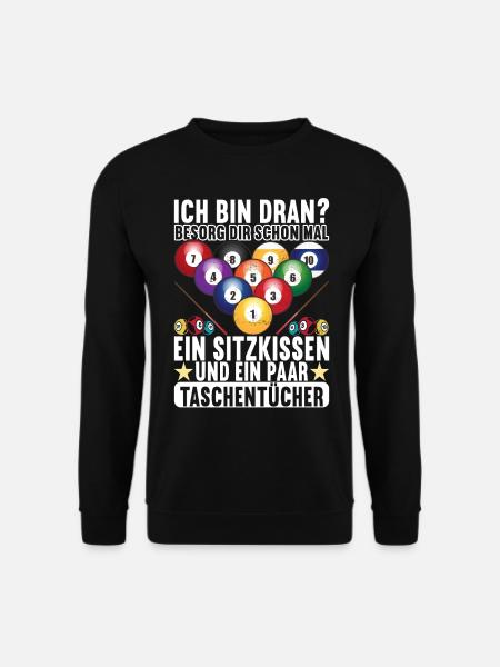 Pool Billard Billardspieler Pooltisch - Unisex Pullover - Schwarz