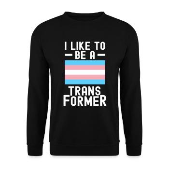 Trans Transgenre Transsexuel Cadeau Queer - Sweat-shirt Unisexe - noir - Devant - Alina (178cm) & Michal (187cm)