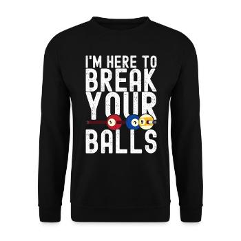 Billard Billard Billard Table de billard - Sweat-shirt Unisexe - noir - Devant - Alina (178cm) & Michal (187cm)