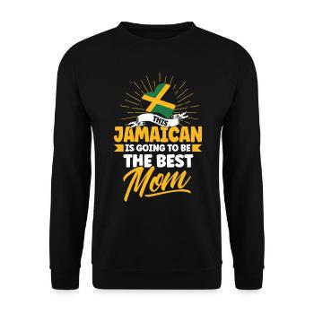 Jamaica Jamaican Pride Jamaican Flag - Unisex Sweatshirt - black - Front - Alina (178cm) & Michal (187cm)