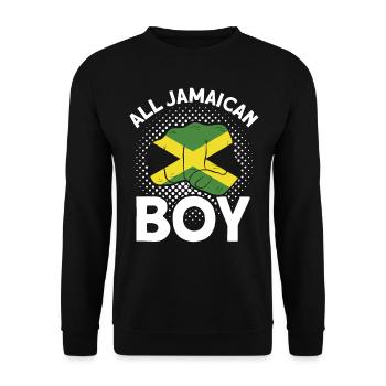 Jamaica Jamaican Pride Jamaican Flag - Unisex Sweatshirt - black - Front - Alina (178cm) & Michal (187cm)