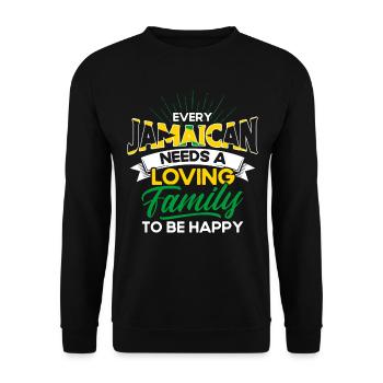 Jamaïque Fierté jamaïcaine Drapeau jamaïcain - Sweat-shirt Unisexe - noir - Devant - Alina (178cm) & Michal (187cm)