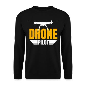 Drone Drone Pilot Drone Operator Quadcopter - Unisex Sweatshirt - black - Front - Alina (178cm) & Michal (187cm)