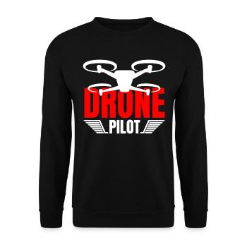 Drone Drone Pilot Drone Operator Quadcopter - Unisex Sweatshirt - black - Front - Alina (178cm) & Michal (187cm)