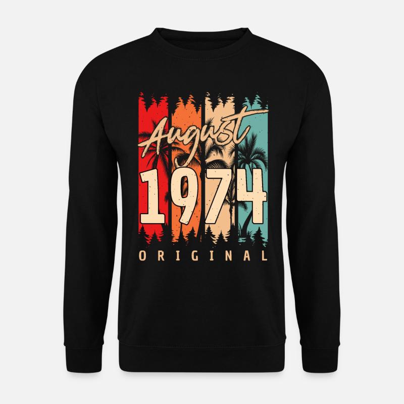 Retro August 1974 - Unisex Sweatshirt - black