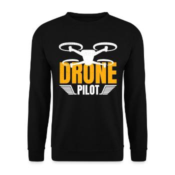 Drone Drone Pilot Drone Operator Quadcopter - Unisex Sweatshirt - black - Front - Alina (178cm) & Michal (187cm)