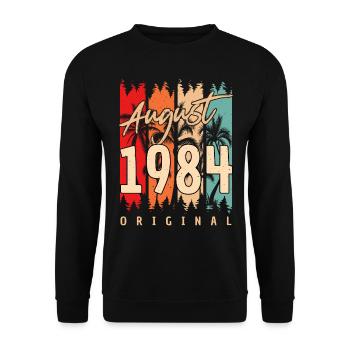 Gift idea for August 1984 - Unisex Sweatshirt - black - Front - Alina (178cm) & Michal (187cm)