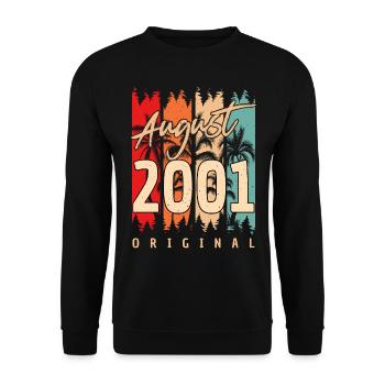 Mois de naissance Août 2001 - Sweat-shirt Unisexe - noir - Devant - Alina (178cm) & Michal (187cm)