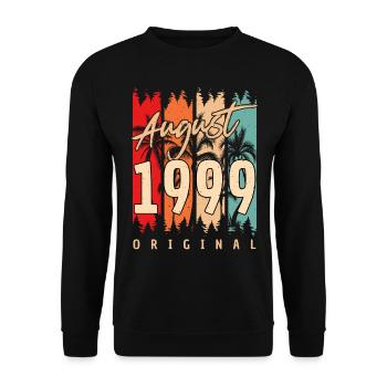 Mois de naissance Août 1999 - Sweat-shirt Unisexe - noir - Devant - Alina (178cm) & Michal (187cm)
