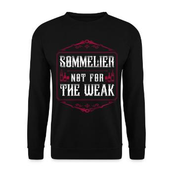 Sommelier Wine Drinking Tasting - Unisex Sweatshirt - black - Front - Alina (178cm) & Michal (187cm)