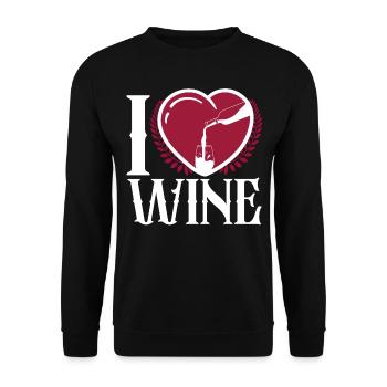 Sommelier Wine Drinking Tasting - Unisex Pullover - Schwarz - Vorne - Alina (178cm) & Michal (187cm)
