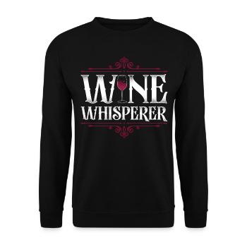Sommelier Wine Drinking Tasting - Unisex Pullover - Schwarz - Vorne - Alina (178cm) & Michal (187cm)
