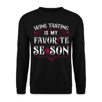 Sommelier Wine Drinking Tasting - Unisex Pullover - Schwarz - Vorne - Alina (178cm) & Michal (187cm)