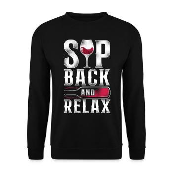 Dégustation de vin de sommelier - Sweat-shirt Unisexe - noir - Devant - Alina (178cm) & Michal (187cm)