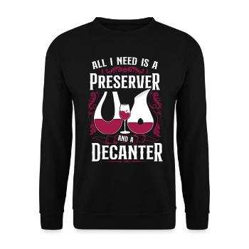 Dégustation de vin de sommelier - Sweat-shirt Unisexe - noir - Devant - Alina (178cm) & Michal (187cm)