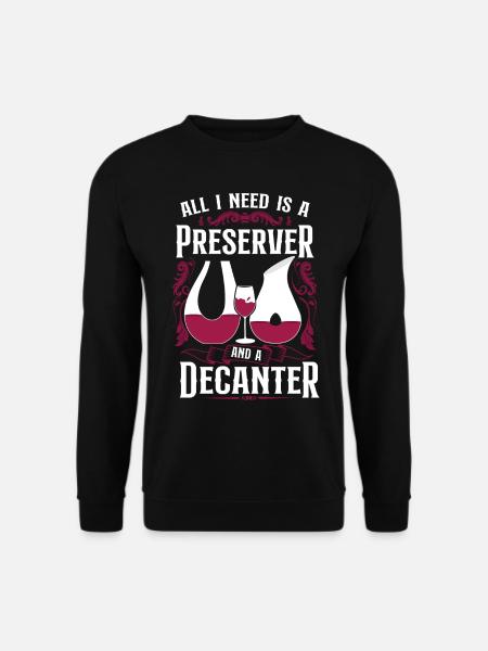 Sommelier Wine Drinking Tasting - Unisex Pullover - Schwarz