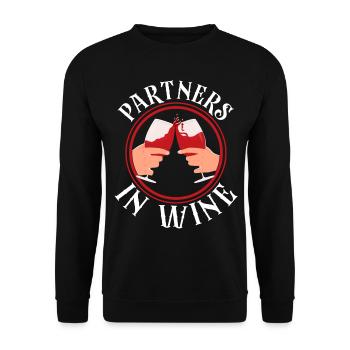 Sommelier Wine Drinking Tasting - Unisex Pullover - Schwarz - Vorne - Alina (178cm) & Michal (187cm)
