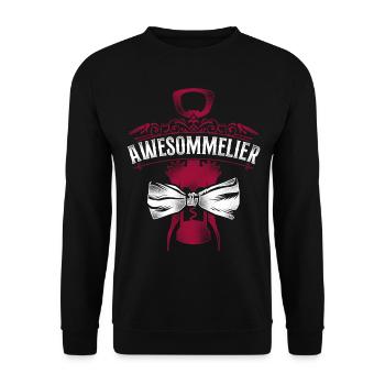 Dégustation de vin de sommelier - Sweat-shirt Unisexe - noir - Devant - Alina (178cm) & Michal (187cm)