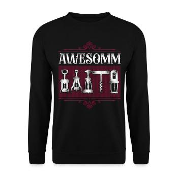 Sommelier Wine Drinking Tasting - Unisex Pullover - Schwarz - Vorne - Alina (178cm) & Michal (187cm)