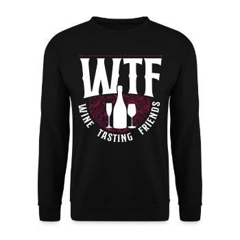 Sommelier Wine Drinking Tasting - Unisex Pullover - Schwarz - Vorne - Alina (178cm) & Michal (187cm)